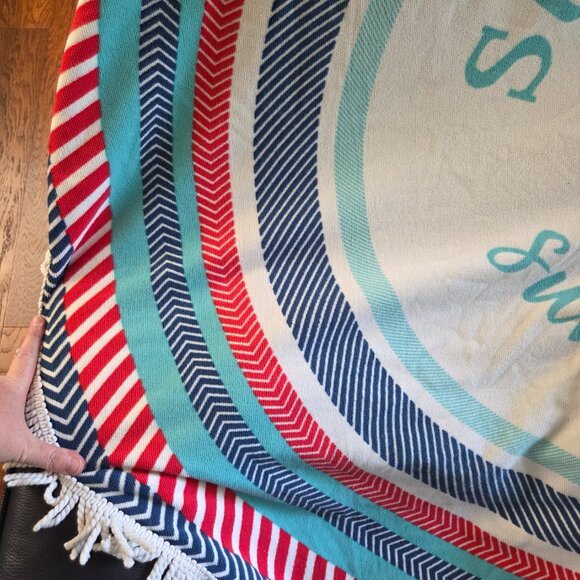 Maurices SUNSHINE AND SUMMERTIME Lightweight Tasseled Throw Blanket - Picture 2 of 5